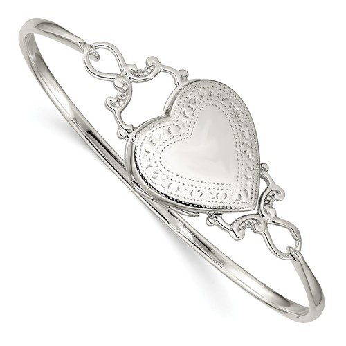 Pearl Silver Heart Photo Locket Bracelet, Pearl Birthstone Bracelet–  Jewelry By Tali