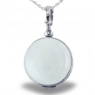 Sterling Silver Round Glass Dome Locket