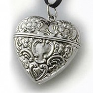Sterling Silver Victorian Heart Locket - Selena