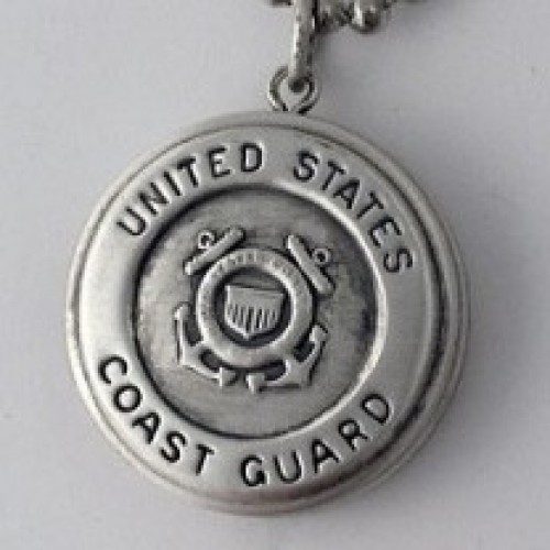 Silver U.S. Coast Guard Round Locket