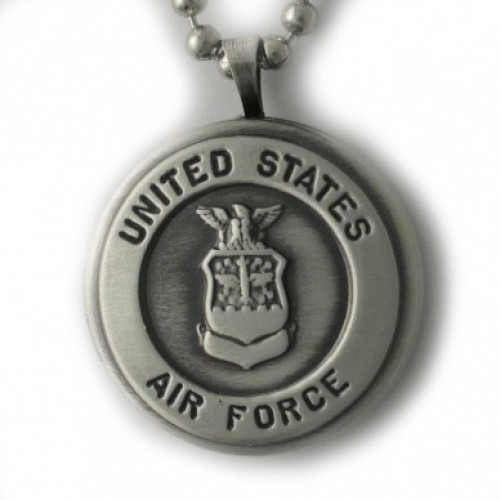 Silver U.S. Air Force Round Locket